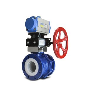 Automated PFA lined ball valve FluoroSeal
