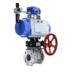 Automated Sleeved Plug Valve FluoroSeal Electro Pneumatic positioner