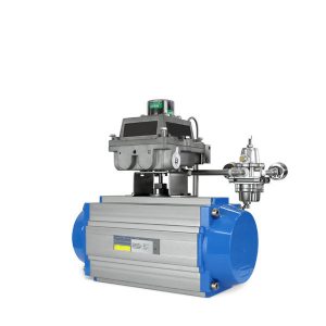 Pneumatic positioner rack & pinion pneumatic actuator FluoroSeal