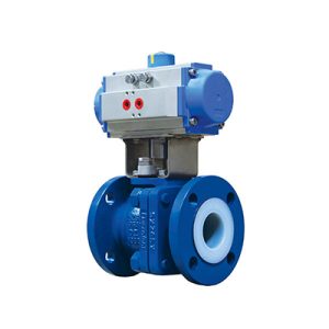 lined ball valve pneumatic actuator FluoroSeal